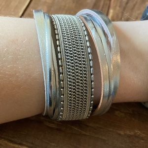 Silver cuff bracelet